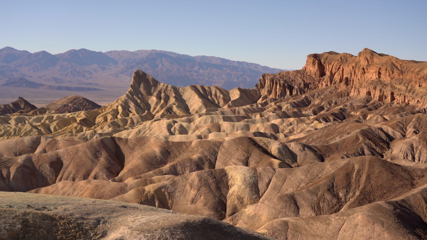 Death Valley Zabriskie Point Manly Beacon and Red Cathedral California USA