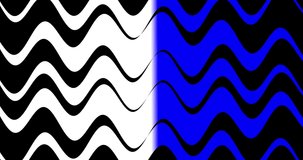 white-blue waves move against a dark background