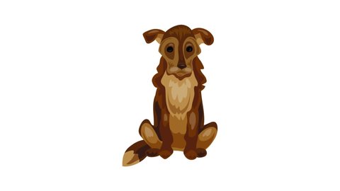 Old dog icon animation best on white background for any design