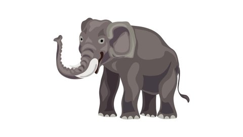 Elephant icon animation best on white background for any design