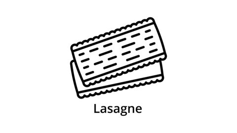 Lasagne icon animation best on white background for any design