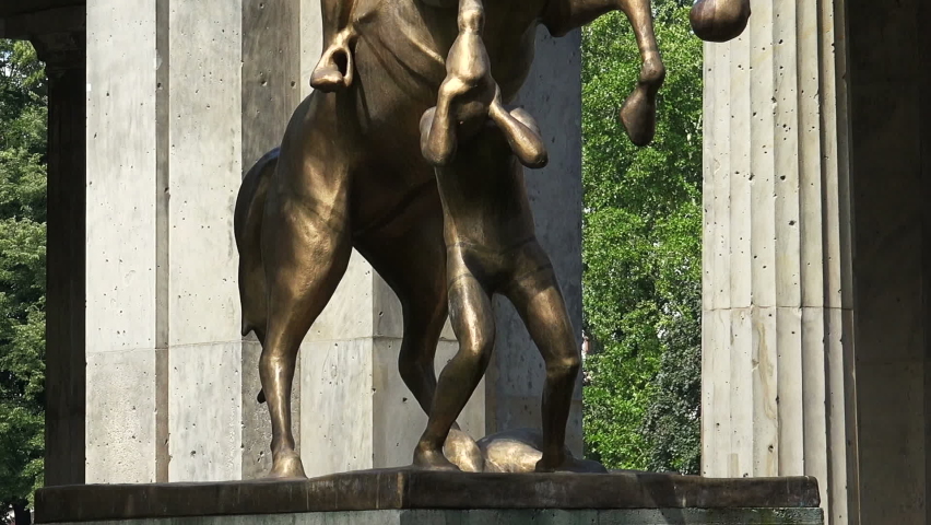 Beautiful statue in the center of the city. Berlin, Germany.