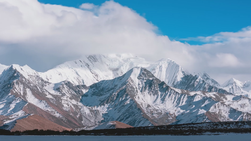 Mount Gongga (also known as Minya Konka) - Gongga Shan in Sichuan Province, China. Himalayas, Highest Mountain in Sichuan Province China (time-lapse)