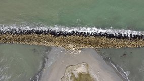 incredible video of breaking waves on the beach of marbella in 4k