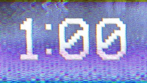 60 seconds countdown in VHS style