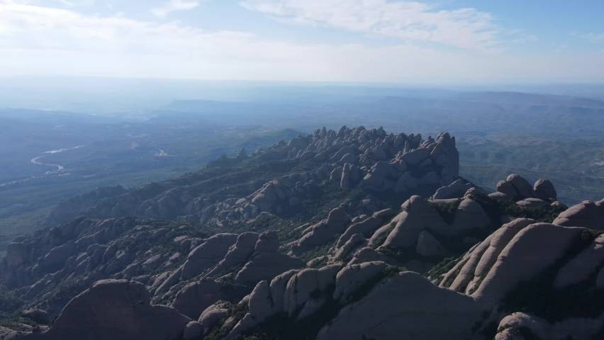 Montserrat Mountain in Aerial View