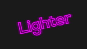 Lighter neon effect motion. Pink, green, yellow and blue color