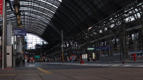 The center of the Hauptbahnhof train station in Frankfurt am Main. 28.12.2020 Frankfurt am Main Germany.