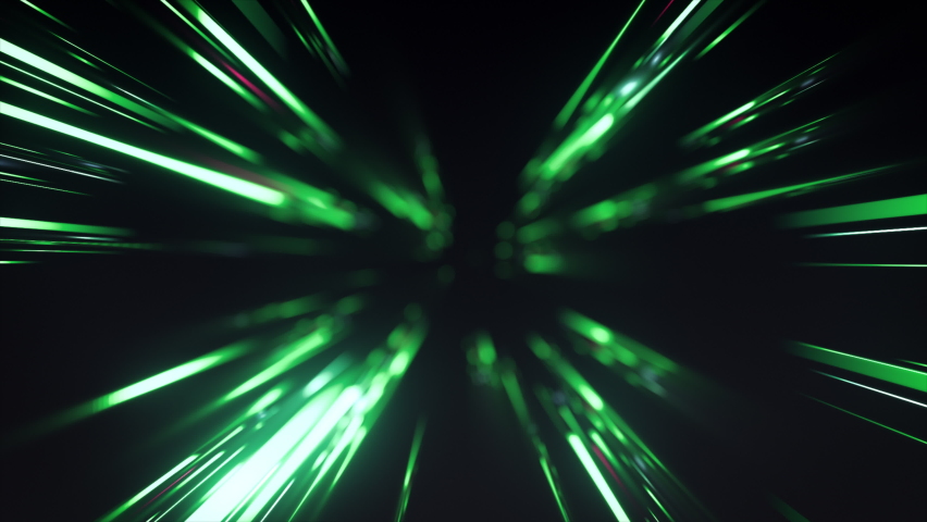 High Speed Flying Lines 3d Animation in Seamless Looping Traffic. Sci-fi Digital Footage Electric Move of Dynamic Streaks in Dark Backdrop. Neon Glowing Fast Energy Rays Hyperspace Illustration View Royalty-Free Stock Footage #1064711026