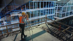 Futuristic Digitalization of Buildings Construction. Architectural Engineer Uses Virtual Reality Software Creating and Developing Commercial House. Future of Real Estate Development - Powered by Shutterstock - Get 15% off with code: PIKWIZARD15