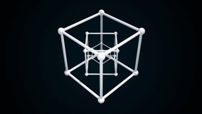 Cubic constructions from the crystal lattice with atoms in the nodes. 3d rendering of atom surface model. Computer generated nanotechnological backdrop - Powered by Shutterstock - Get 15% off with code: PIKWIZARD15