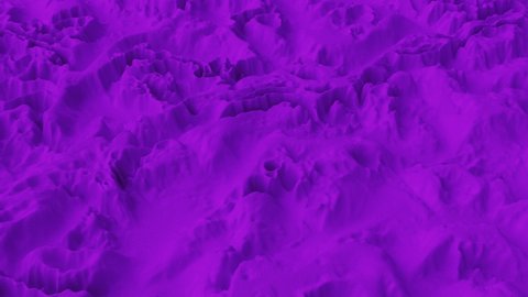 Abstract background with purple landscape noise wave field. Detailed displaced surface. Modern background template for documents, reports and presentations. Sci-Fi Futuristic. 3d animation 