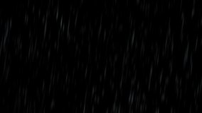 Falling rain drops 4K animation. Heavy shower, rainstorm. High quality realistic rainfall texture. Alpha channel, Luma matte for video editing. Overlay, screen mode template. Seamless loop footage