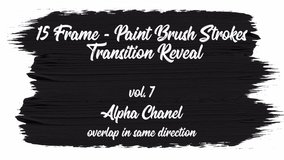 A set of brush stroke transitions in the form of a frame with an alpha channel - transparency. The transition disappears in the same direction as it appears. Motion, slideshows, fade, matte, opening.