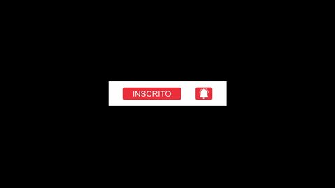 Animation of Subscribe Button in Brazil Portuguese Language With Alpha Matte Channel.