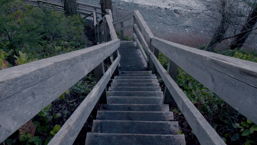 Stairs to go to the beach