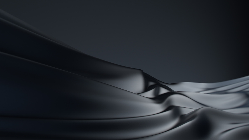 Hypnotic Technological Abstract Concept: Digital Sea of Silver Satin Metal Moving in Gentle Waves. Futuristic Visualization of Technology, Stylish Fluid Fabric like Material. VFX 3D Graphics Render | Shutterstock HD Video #1064754877