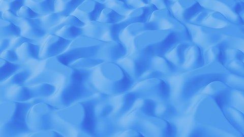 Abstract minimalistic background with blue noise wave field. Detailed displaced surface. Modern background template for documents, reports and presentations. Sci-Fi Futuristic. 3d animation of 4K