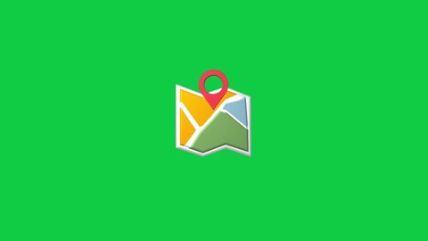Map Pin 3D Animated Icon on Green Screen Background. 4K Animated 3D Icon to Improve Your Project and Explainer Video.