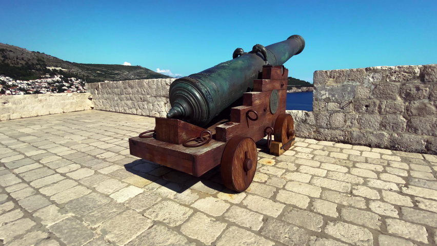 Cannon and Dubrovnik City Walls is an excellent stock video that consists of footage of ancient Dubrovnik City Walls.