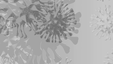 Abstract background of a corona virus in 3d. Dangerous cell infectious covid-19.
