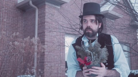 Christmas pageant guy, charles dickens Christmas concept