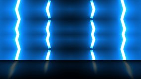 Neon lamps Bulb lights Stage screen wall animation, motion graphic. Background for your music videos and other projects.