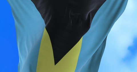 Seamless loop of Bahamas flag.	
