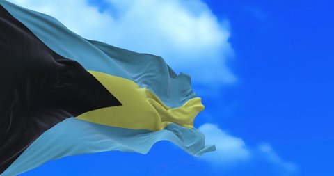 Seamless loop of Bahamas flag.	