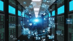 Data center. System integration. Graphical user interface. Digital transformation. 3D rendering. - Powered by Shutterstock - Get 15% off with code: PIKWIZARD15