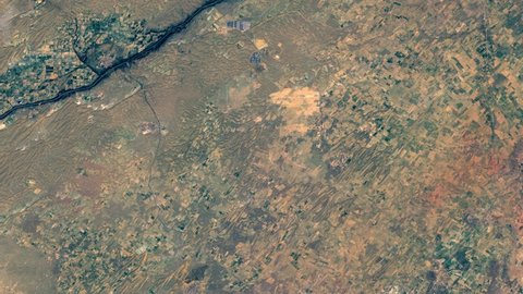 Construction of Bhadla Solar Park, India, time lapse as seen from space. Public domain satellite images from European Space Agency