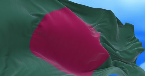 Seamless loop of Bangladesh flag.	