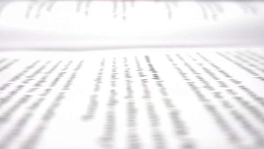 Abstract effect of unreadable example text sliding to the left. Concept of big data and information flowing. Horizontal close up of the never-ending book. Blurred motion effect. | Shutterstock HD Video #1064928127