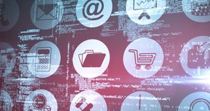 Animation of multiple digital icons over data processing. digital interface connection and communication concept digitally generated image. - Powered by Shutterstock - Get 15% off with code: PIKWIZARD15