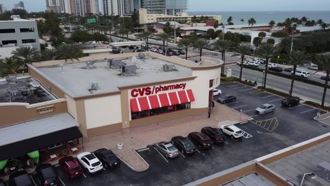 SUNNY ISLES BEACH, FL, USA - JANUARY 3, 2020: CVS is an American retail pharmacy with close to 10k locations
