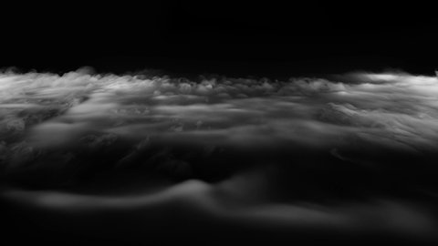 Abstract white smoke in slow motion. Smoke, Cloud of cold fog in light spot background. Light, white, fog, cloud, black background, 4k, ice smoke cloud. Floating fog. 3d SMOKE MODEL .