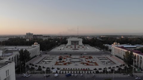 Bishkek city sunset Asia tourism