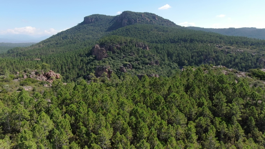 aerial footage of a canyon in Provence, France