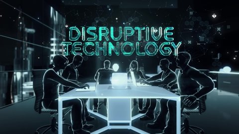 Disruptive Technology with digital technology hitech concept