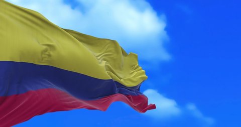 Seamless loop of Colombian flag.
