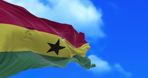 Seamless loop of Ghana flag.