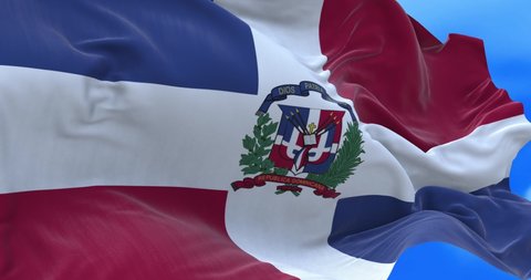 Seamless loop of Dominican Republic flag.