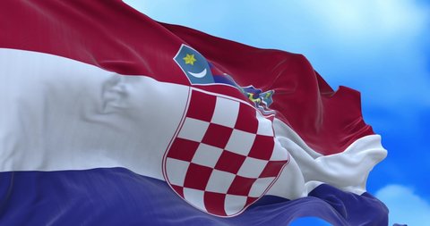 Seamless loop of Croatian flag.