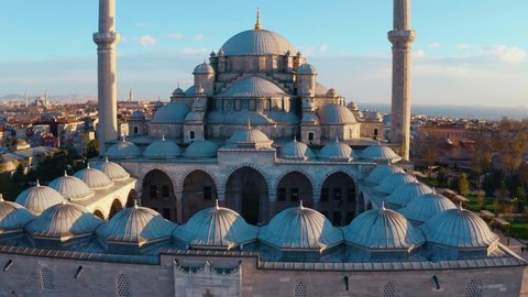 Aerial view of Fatih Mosque in Istanbul