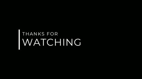 Thank you for Watching Smooth Text Animation on a black background. High-quality 4K footage.