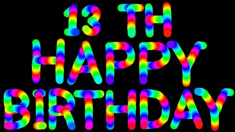 14th Happy Birthday With Rainbow Stock Footage Video 100 Royalty Free Shutterstock