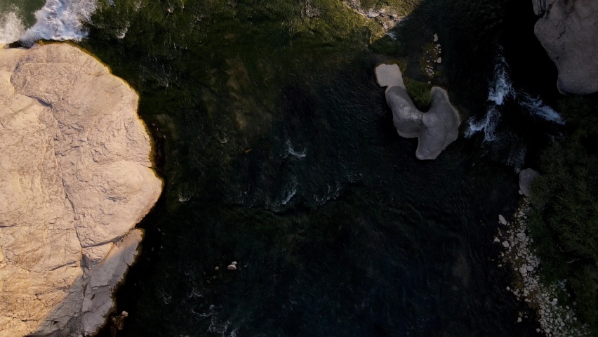 Aerial shot of the beautiful Shoshone Falls on the Snake River in Twin Falls Idaho
