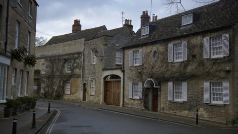 Woodstock, Oxfordshire, UK - 03-01-2021: The town of Woodstock in West Oxfordshire, UK
