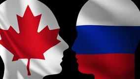 Animated Symbols Of Russia And Canada