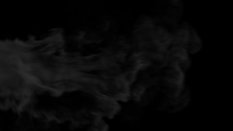 Dark Smoke Transition with Alpha Channel. 3D rendering. Element footage. You can place on footage or background and easier to change color.